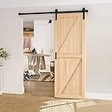 YITAHOME Solid Wood 30'' x 84'' Barn Door with 5FT