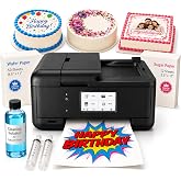Ediblethingz Cake Topper Image Printer Bundle Kit, Includes Printer 50 Premium Wafer Paper Sheets, 12 Supreme Icing Sheets, Cleaning Kit, Wireless All-in-One