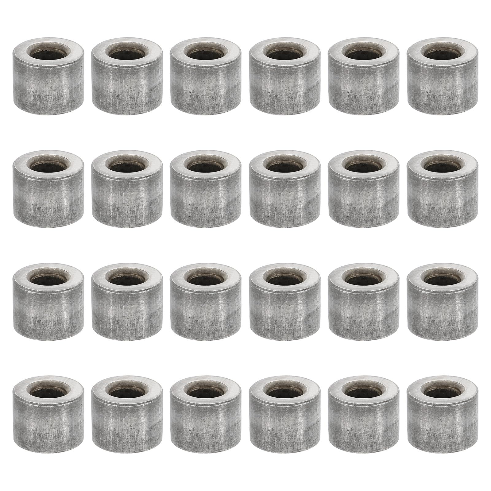 PATIKIL M6 Steel Spacers, 24 Pcs Metal Spacers Steel 6.2mm ID x 14mm OD x 11mm L Carbon Steel Spacer Screw Standoff Round for 1/4in or M6 Screw Bolts