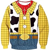 For G and PL Women’s Halloween Cosplay 3D Printed Funny Costume Trick-or-Treat Crewneck Long Sleeve Sweatshirt