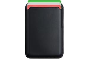 DOTER Magnetic Wallet Card Holder with MagSafe Compatible for iPhone 15 Series, iPhone 14/13/12 Series, and Magnetic cases, RFID Card Holder Wallet, Black