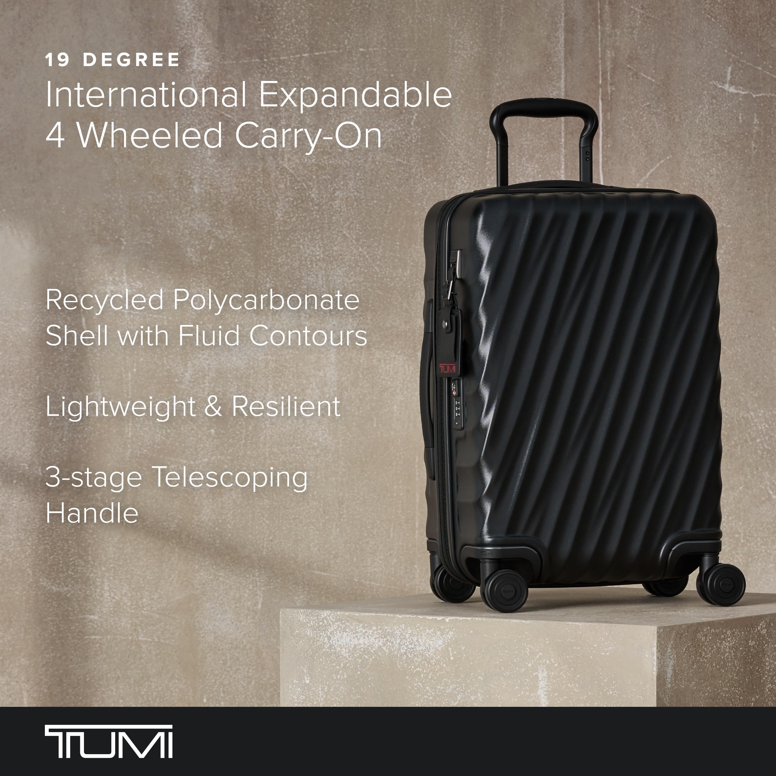 TUMI - 19 Degree International Expandable 4 Wheeled Carry-On - Hard Shell Suitcase - 21.8