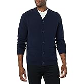 Amazon Essentials Mens Lambs Wool V-Neck Cardigan Sweater with Pockets (Previously Goodthreads)