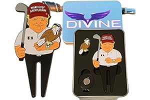 Divine Products llc Donald Trump Divot Tool Gift Set W/Magnetic Ball Marker and Hat Clip