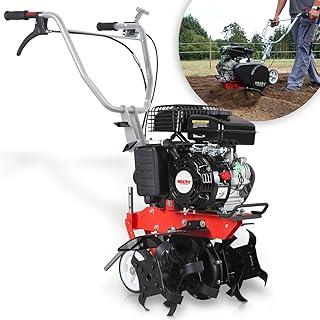 HECHT gartenfräse Benzin – 43 cm Arbeitsbreite – 4-Takt Motor – 24 Messer – Motorhacke – Bodenfräse – Bodenhacke – Bis 20 cm tief Garten umgraben und Boden auflockern für perfekten Rasen und Pflanzen