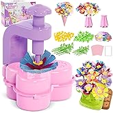Fabric Flower Bouquets Toys – Mess-Free Flower Crafts for Kids & DIY Arts and Kid Crafts for Ages 3 4 5 6 7 8 9+, No Glue Needed, Fun Early Educational STEM Gift for Birthdays, Christmas, Holidays