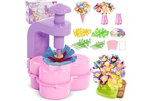 JUMP PASS BY Fabric Flower Bouquets Toys – Mess-Free Flower Crafts for Kids & DIY Arts and Kid Crafts for Ages 3 4 5 6 7 8 9+, No Glue Needed, Fun Early Educational STEM Gift for Birthdays, Christmas, Holidays