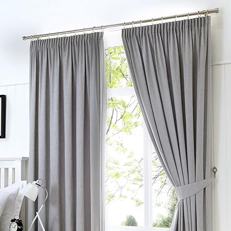 Fusion Dijon Ready Made Lined Pencil Pleat Curtains 66