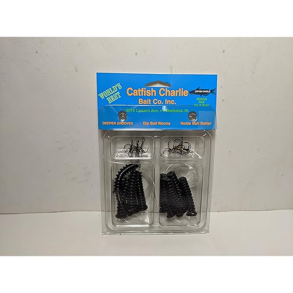 Catfish Charlie Dip Bait Worm Kit