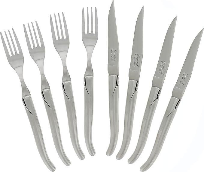 French Home GRP264 8 Pc Stainless Steel Steak Knife and