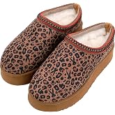 DOGO Mia Women&rsquo;s Platform Slippers with Faux Fur Lining | Lightweight Warm Plush Indoor Outdoor Slippers