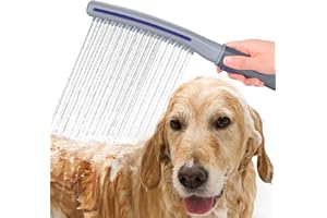 Shandus Professional Dog Shower Head, Dog Shower Attachment, Pet Shower Head for Dogs, Indoor Outdoor Dog Bath Wand Sprayer Includes 8-Foot Flex Hose, 3 Spraying Mode On/Off