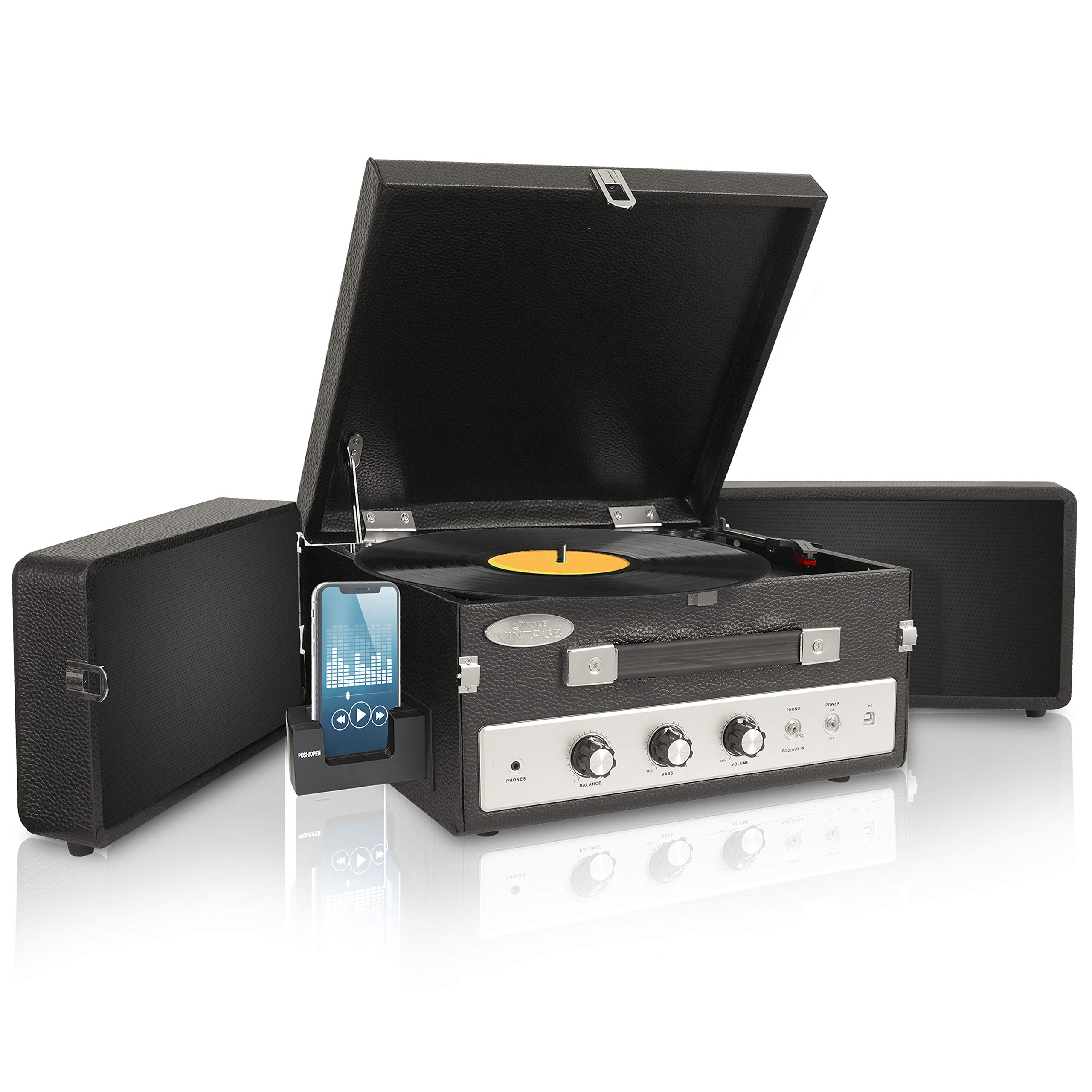 Buy PyleHome Plttb8Ui Classical Vinyl Turntable Player With Pc Record