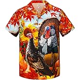 Zando Funny Hawaiian Shirt for Men - Crazy Animal Print Casual Short Sleeve Outfit Top for Summer Beach & Vacation & Party