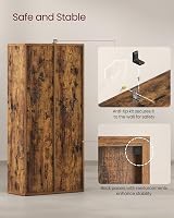 VASAGLE 7-Shelf Bookcase Rustic Brown LBC27BX Open Storage Display Stand view 4