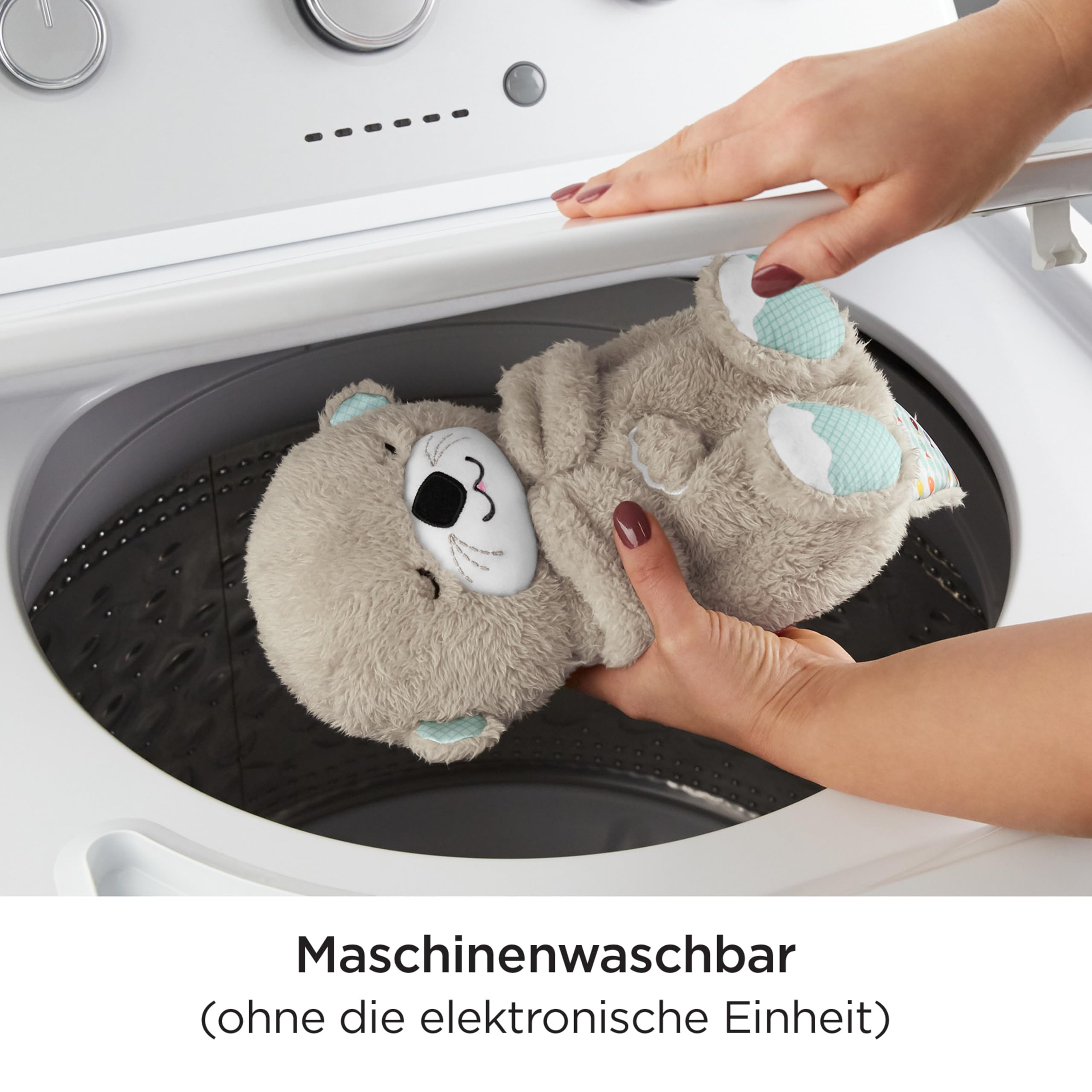 Fisher-Price Schlummer Otter Kuscheltier mit Atembewegung und Musik, Baby Erstausstattung, Neugeborene, Baby Spielzeug ab Geburt, Babyparty und Neugeborenen Geschenk, FXC66 5