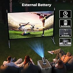 [Built-in Battery] Mini Projector with Wifi and
