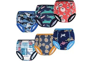 MOEMOE BABY Potty Training Pants Potty Training Underwear for Girls and Boys Cotton Toddler Training Underwear 2-6T