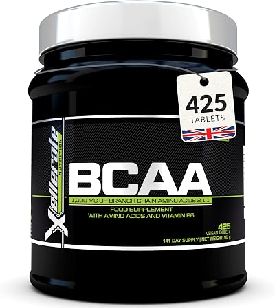 Xellerate Nutrition BCAA 3000mg Tablets 425 Vegan 2:1:1 Vitamin B6 UK