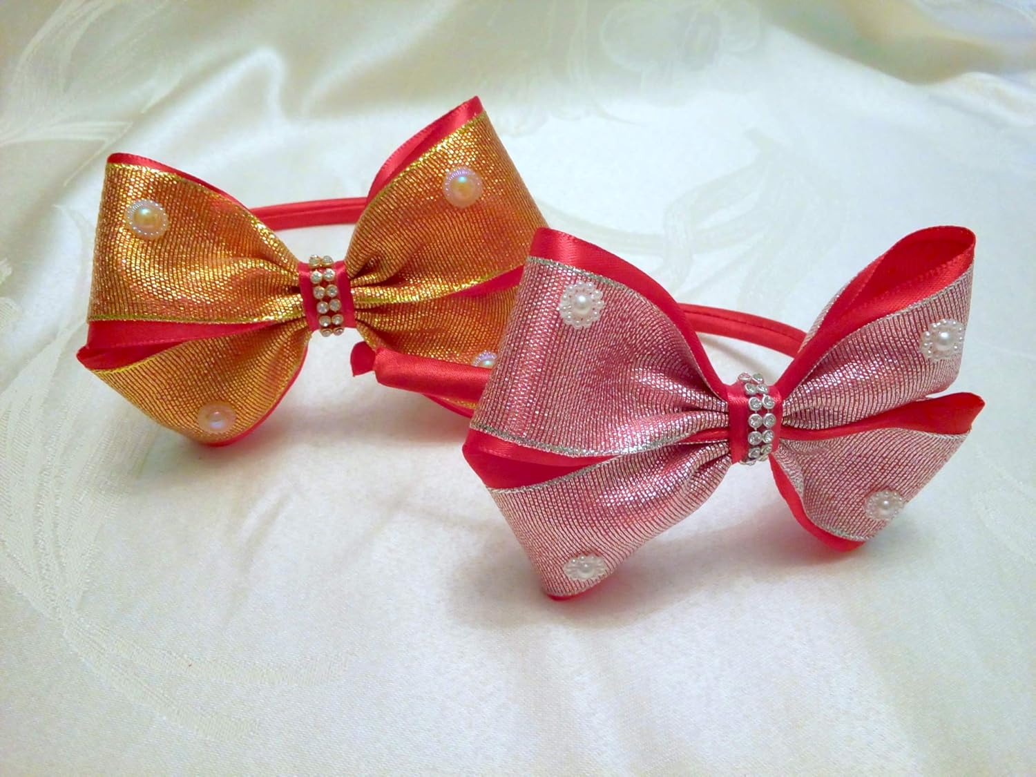Amazon Com Red Bow Headband Birthday Party Girls Beautiful Bow