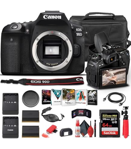Amazon.com : Canon EOS 90D DSLR Camera (Body Only) (3616C002) +