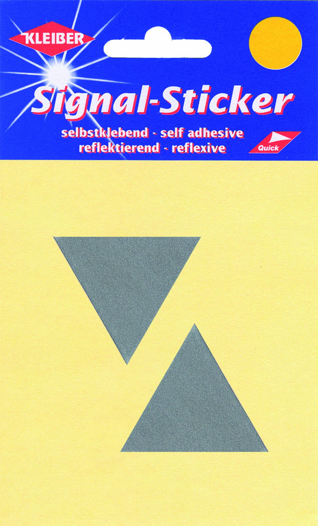 Kleiber Small Triangle Reflective Stickers, Silver