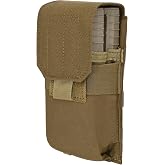 Magazine Pouch for M4 5.56 Rifle Mags, Flap Cover, Single Double Triple | MOLLE Mag Pouch for AR-15 Rifle Magazines, Elastic Double-Stack Capacity, 1000D PU-Coated Fabric, Brass Snaps &amp; Drain Eyelets