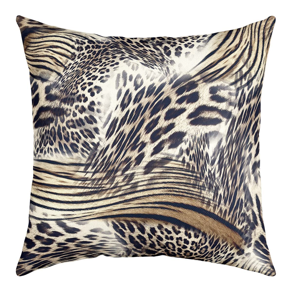 Loussiesd Leopard Print Throw Pillow Covers for Sofa Bed Set of 4 Cheetah Decorative Pillows Cushion Covers Safari Animal Brown Wild Animal Pillow Inserts Not Included 20x20 Inch