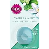 eos Super Soft Shea Lip Balm - Vanilla Mint | 24 Hour Hydration | Lip Care to Moisturize Dry Lips | Gluten Free | 0.25 oz