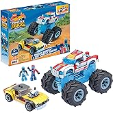 MEGA Hot Wheels Collectible Vehicle Building Toy Car Rodger Dodger, 2 Micro Action Figure Drivers and Deluxe Features, for Fans and Collectors