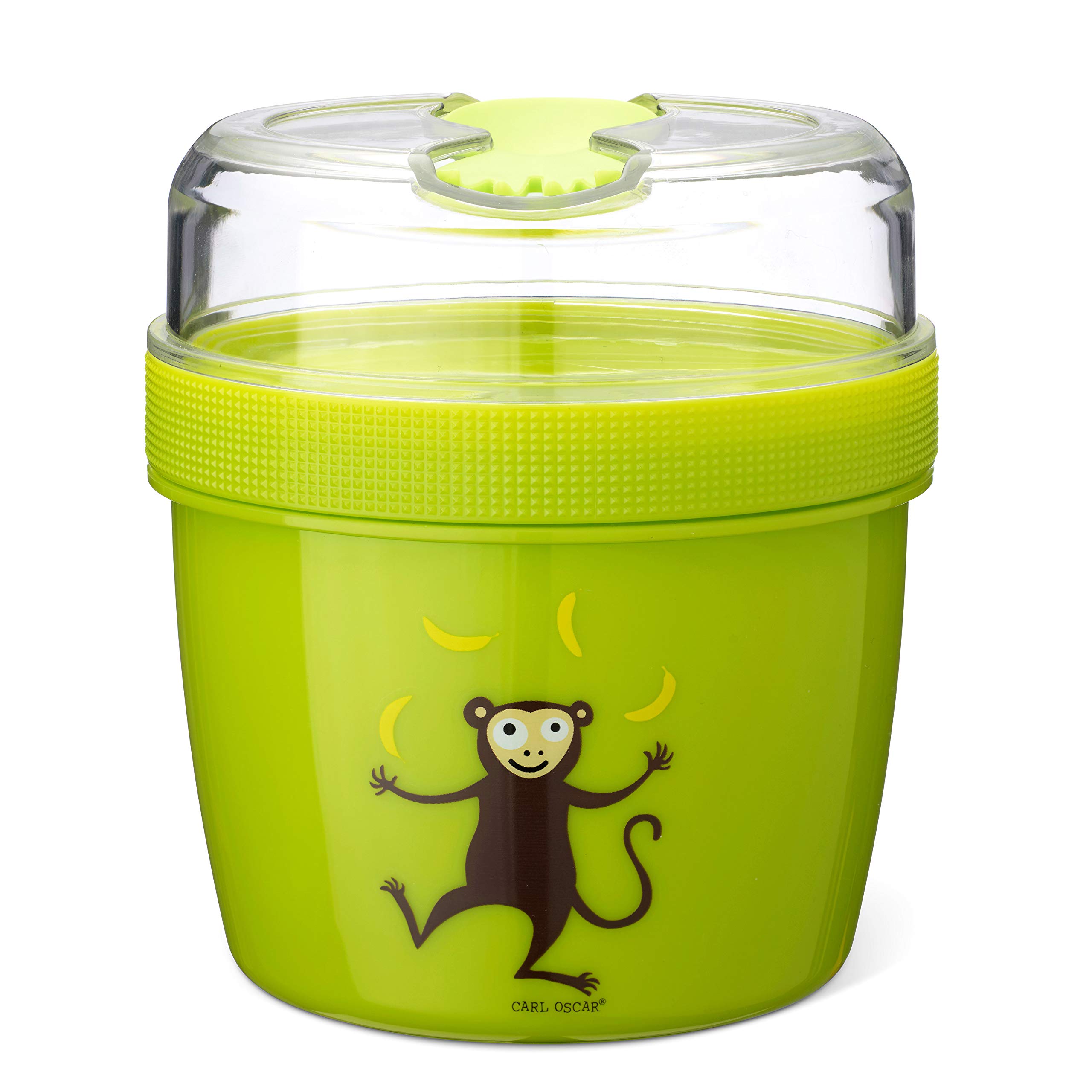 Nice Cup Small Lunch & Snack Box (2 Parts) Bento Box with a Cooling Agent - IN LIME - keeps your Lunch cool for several Hours, with Cutlery, Ø 11.7 x 12.9 cm, 0.6 L + 0.3 L