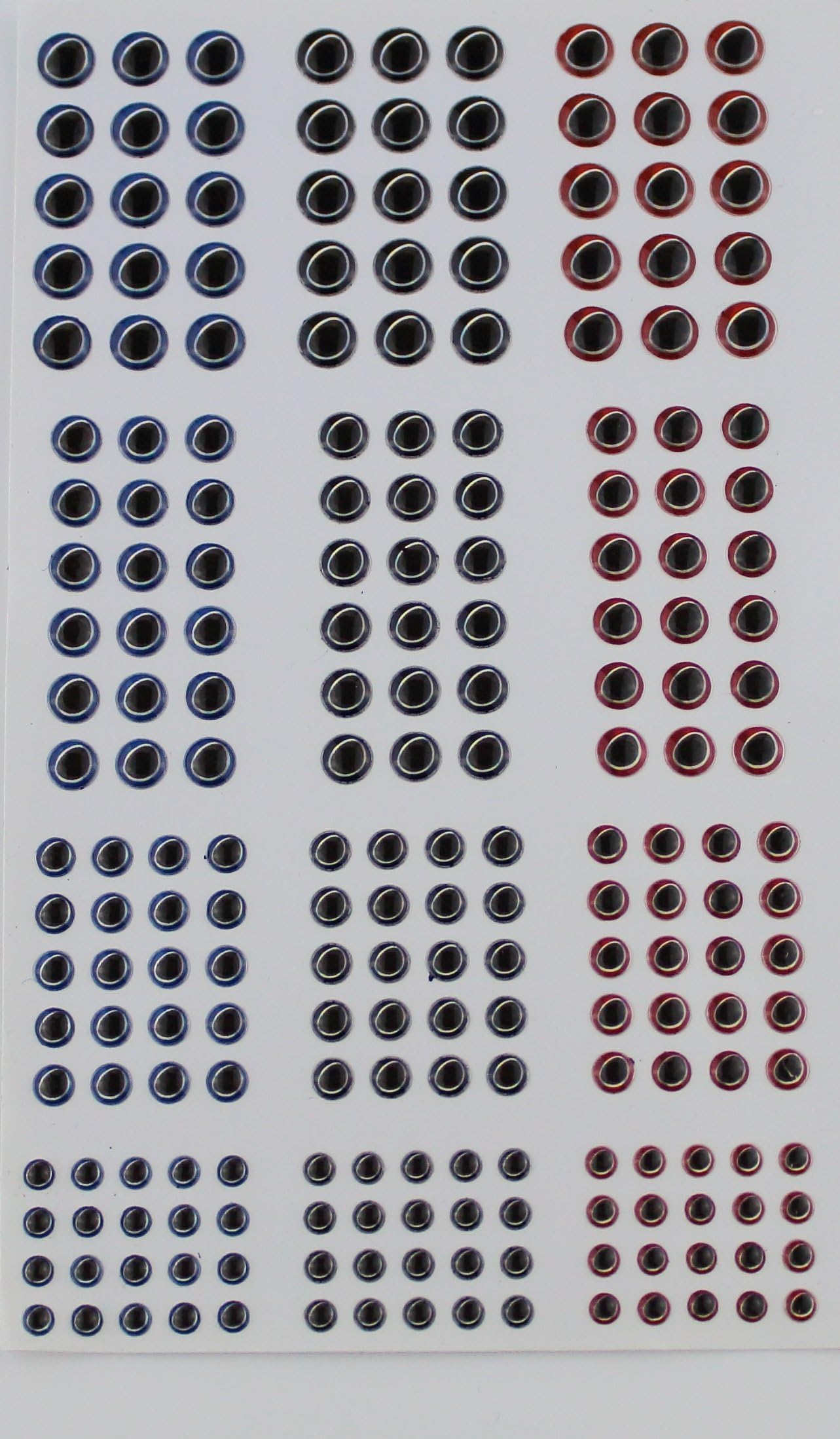 3D Oval Pupil Lure Eyes 2 Sheets 348 eyes