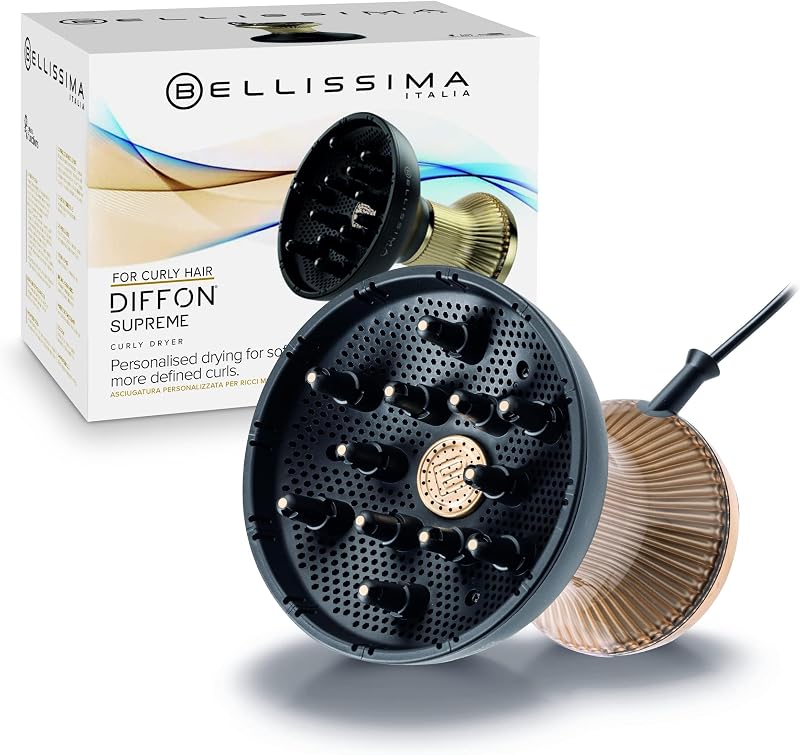 Bellissima Diffon Supreme Diffuser Hair Dryer for Curly Hair 770W Ceramic Argan