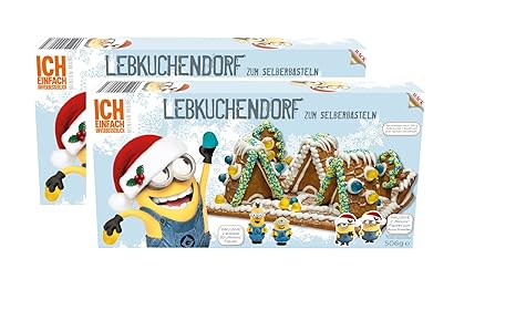 Minion Lebkuchenhaus (2 er Pack) Bastelsatz mit zwei Minion 2D Figuren 268