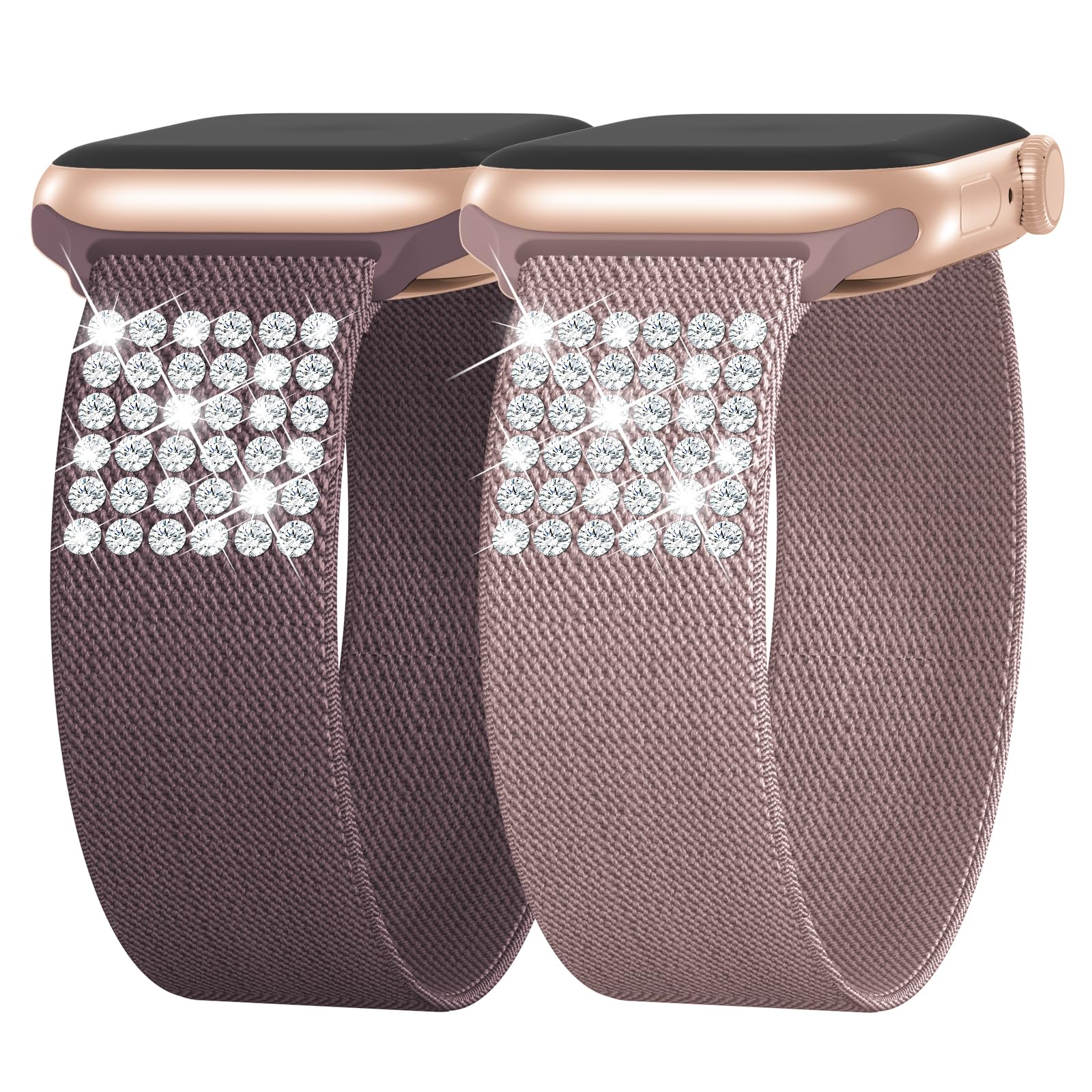 Photo 1 of Bandiction Stretchy Nylon Solo Loop Band for Apple Watch Band 40mm 41mm 38mm 44mm 45mm 42mm 49mm for Women Men,Adjustable Stretch Sport Wristband Straps iWatch bands Series 9 8 7 6 5 4 3 2 1 SE Ultra