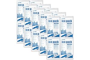 ICE OWL Dry Ice Packs for Shipping Non-Stick for Food TUV and SGS Tests Double-Sided Absorption Long Lasting Shipping Cold Packs for Coolers Lunch Bags Freezer