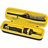 Electric Screwdriver Set Case for DEWALT Cordless Screwdriver (DWHT66719) and Screwdriving Bits, Tools Organizer for Driver Drill Bits, with Internal Pockets and Carry Handle (Box Only) (Yellow)