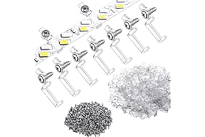 Mudder 300 Pieces LED Mounting Clips Light Bracket Strip, One Side Fixing Clips with Screws for Fixing 10 mm Wide 3528/5050 LED Light Strip(Transparent)