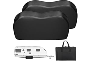 OFISPEED RV Tire Covers, 2 Pack Dual Axle Tire Cover Fits 27"-30" Dia Tires,Anti-UV Waterproof Black Tire Covers for Trailers,RV,Truck,Boat and Camper