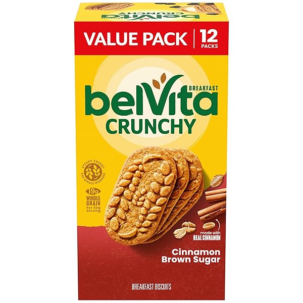 BELVITA BREAKFAST BARS BISCUITS, CINNAMON BROWN SUGAR, VALUE...