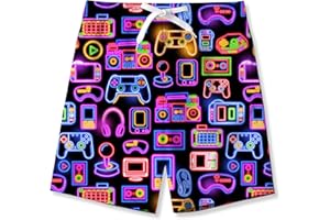 Idgreatim Teens Boys Swim Trunks Quick Dry Beach Swimwear UPF 50+ Board Shorts with Mesh Lining 6-14 Years