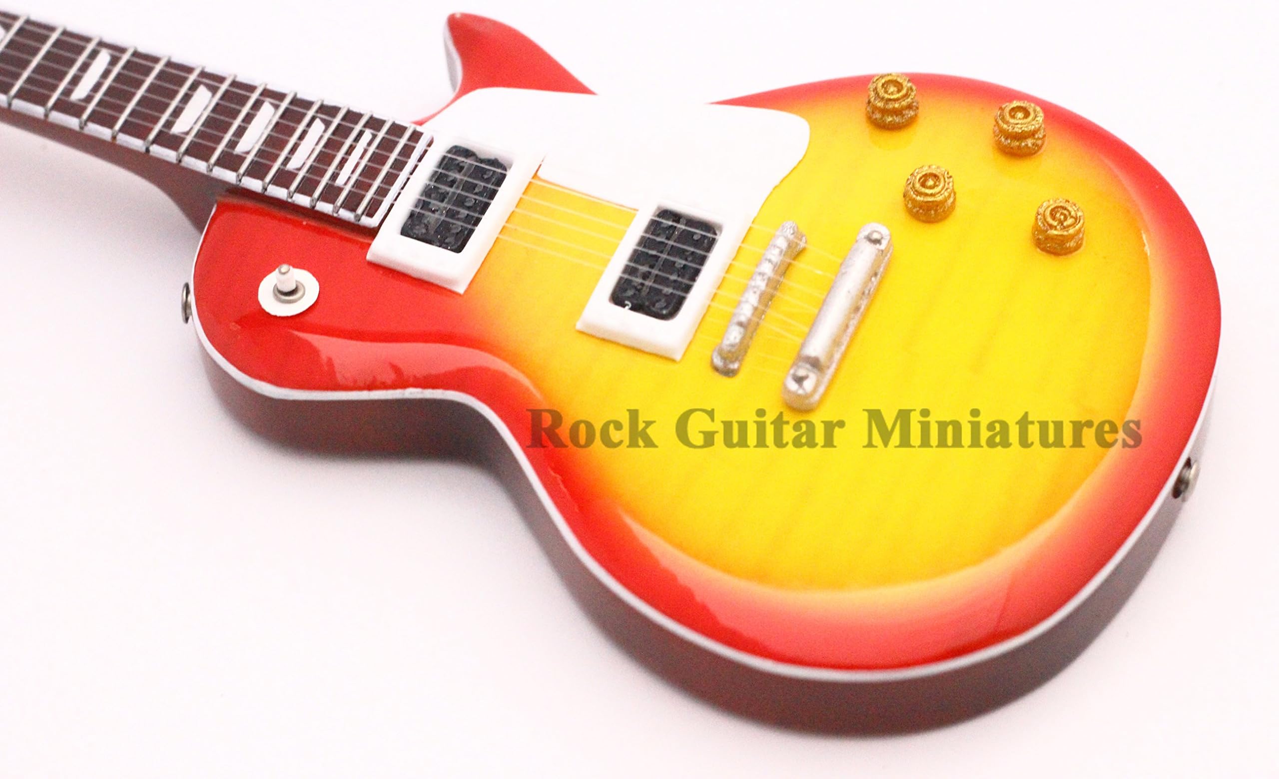 RGM139 Led Zeppelin Jimmy Page Classic Sunburst Miniature Guitar Including leather guitar strap