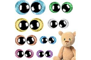 KIGEAPUEL 160PCS Large Safety Eyes for Amigurumi Safety Eyes for Crocheting for DIY Dolls Puppets Bear Crafts Animals Amigurumi Making Supplies(12-30MM)