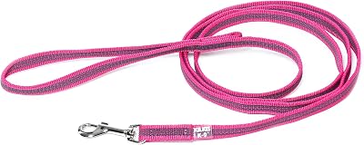 Julius-K9 Color & Gray Super-Grip Leash with Handle 14 mm x 2 m Pink-Gray
