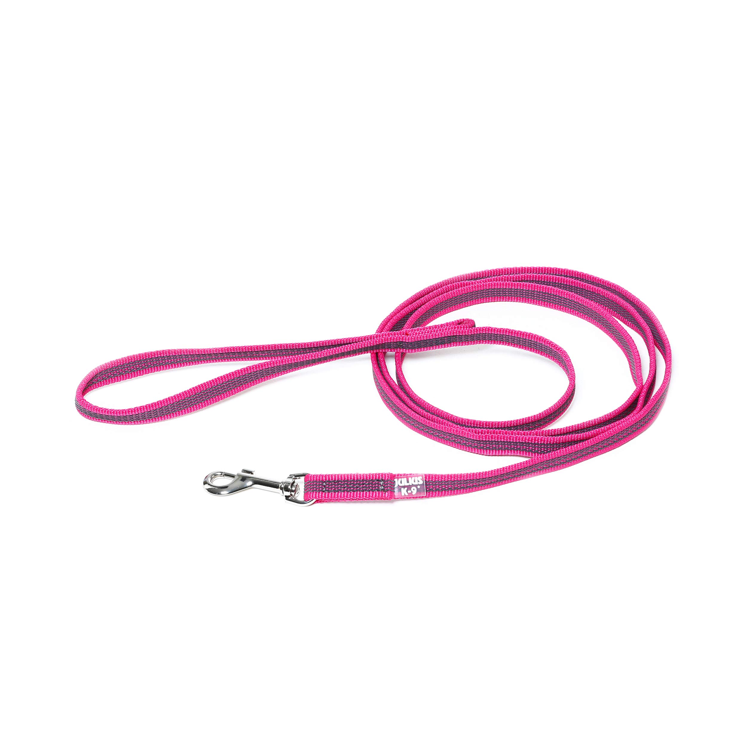 Color & Gray Super-Grip Leash with Handle, 14 mm x 2 m, Pink-Gray