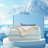 SNOWMAN Cooling Comforter King Size Double-Sided, Soft Cooling Blanket for Hot Sleepers, Cold Touch Fabric Summer Quilt, Lightweight Q-Max>0.4 Silk Smooth (Green/Butter, 106"x90")