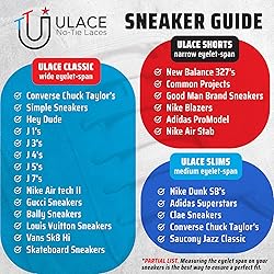 uLace Slims No-Tie Shoelaces - Elastic Shoe Laces