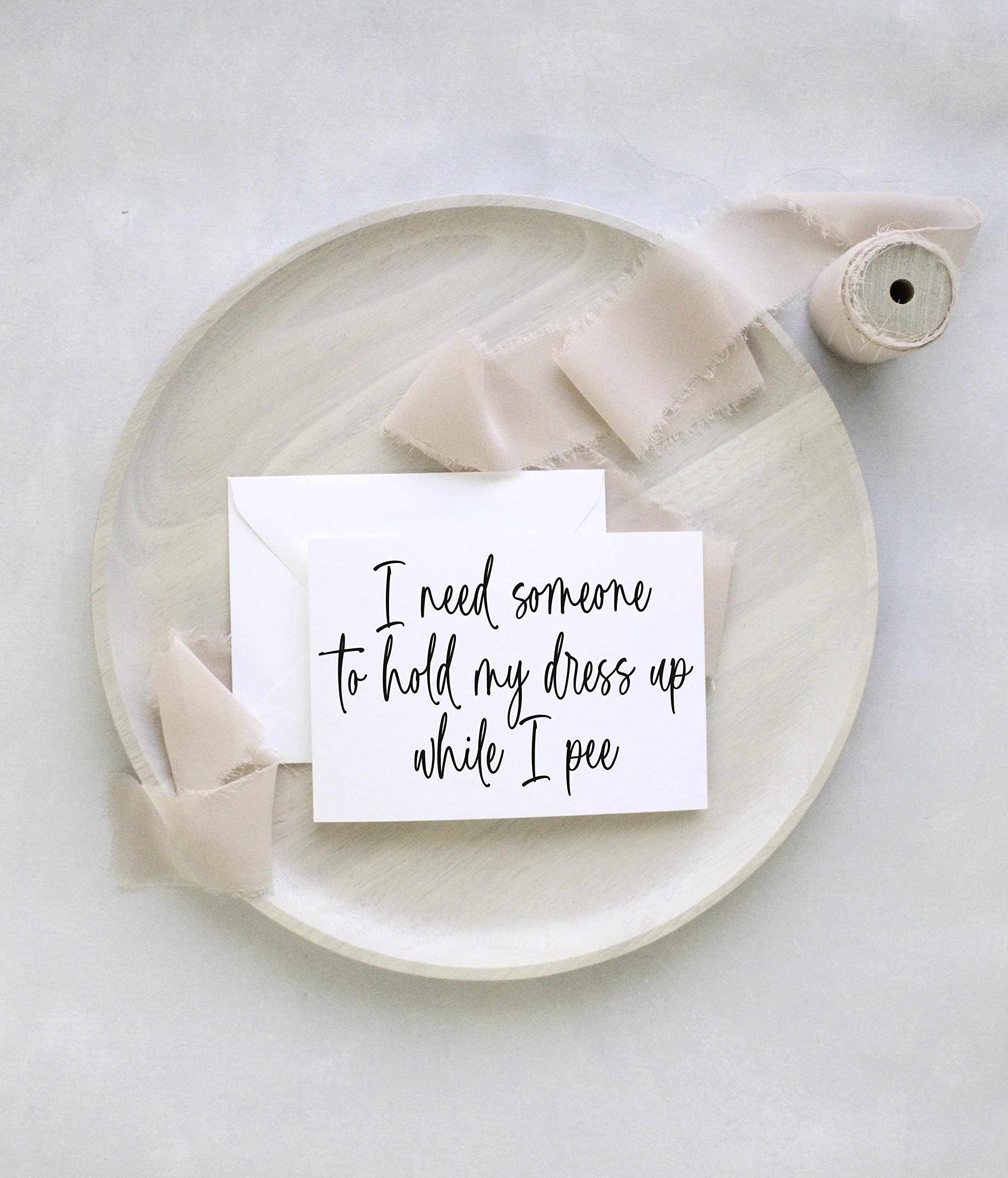 Photo 1 of Funny Will You Be My Matron of Honor Card from Bride, Bridesmaid Asking Proposal Card, I Need Someone to Hold My Dress Up While I Pee, Bridal Party Card for Proposal Box (Matron of Honor)
