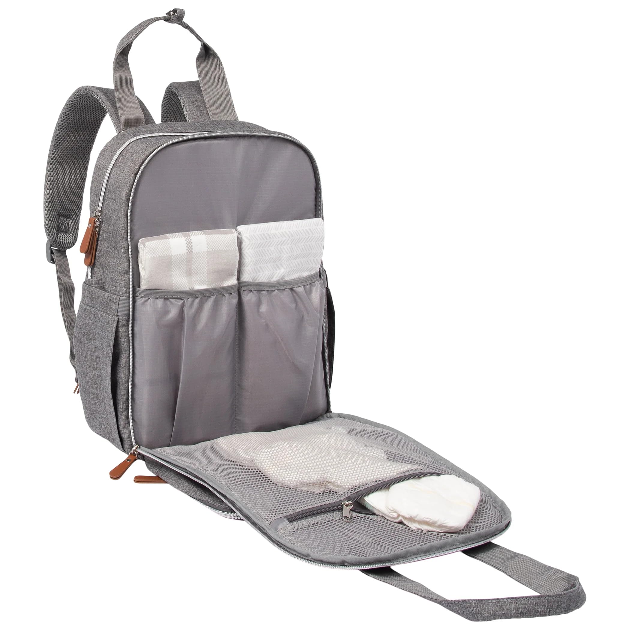 Trend Lab Diaper Bag Backpack Baby Bag Organizer with Removable Changing Station Pad, Includes Zipper Opening for Baby Wipes and Insulated Pockets for Bottles