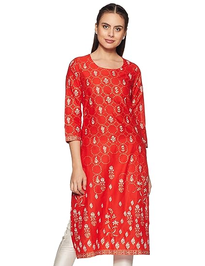 Women's Cotton Straight Kurta